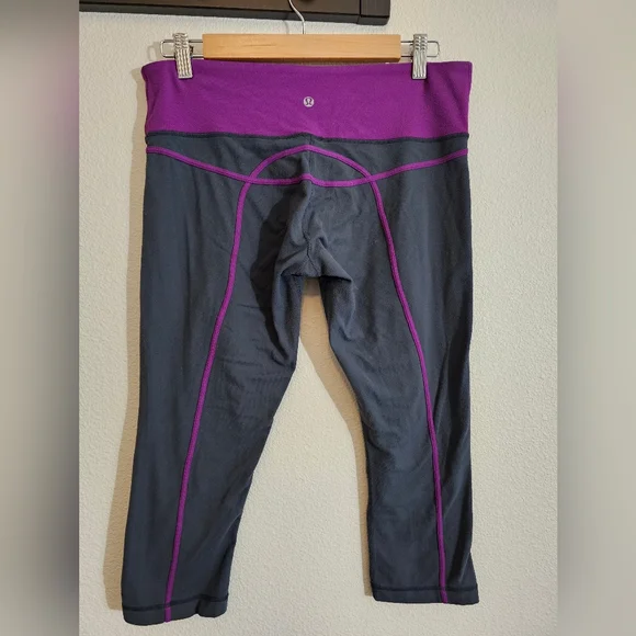 Lululemon Athletica Purple and Black Capris - Picture 5 of 6